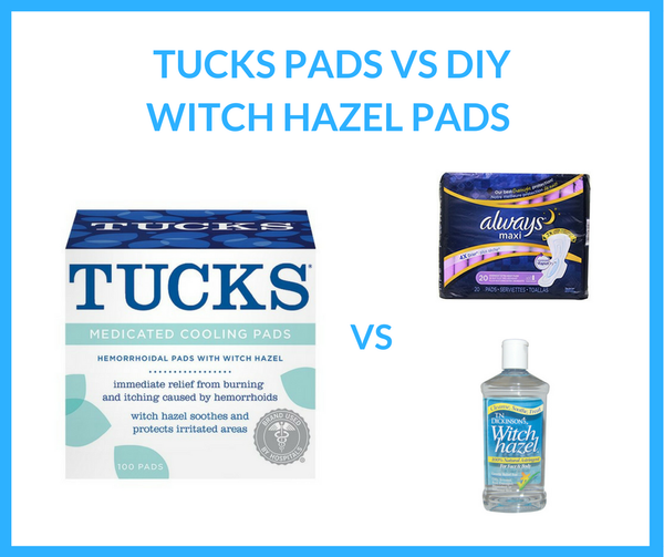Tucks Pads vs Witch Hazel Pads Reviews for Hemorrhoids - Is the DIY Hemorrhoid Pad Better?